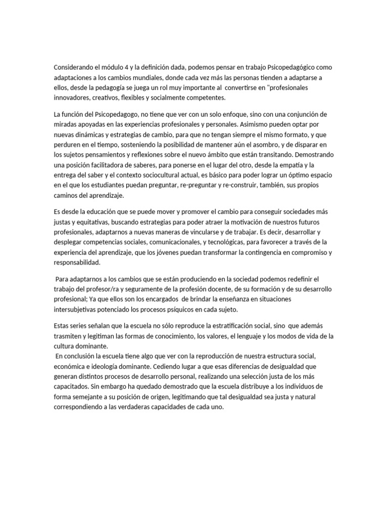 Considerando El Módulo 4 y La Definición Dada | PDF | Maestros ...