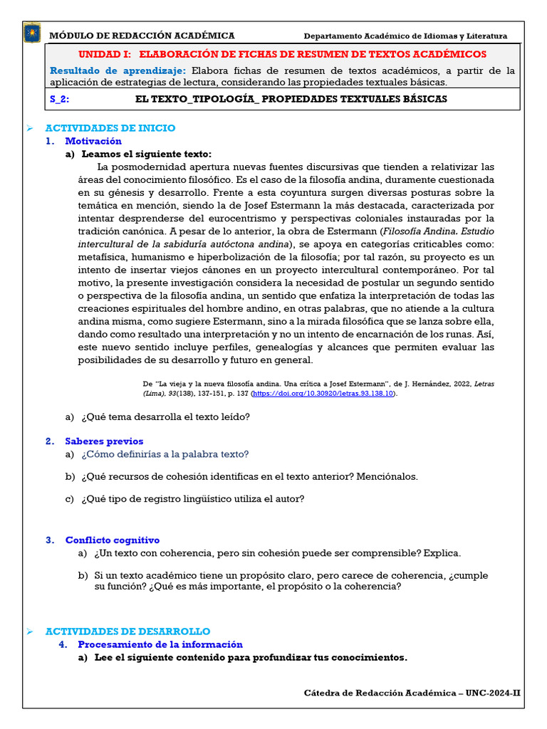 Semana 2.PDF - Crdownload | PDF | Artes del Lenguaje y Comunicación