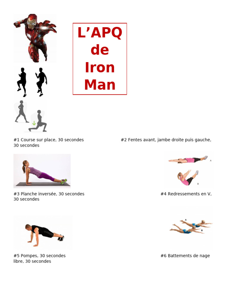 Routine d'entraînement Iron Man | PDF