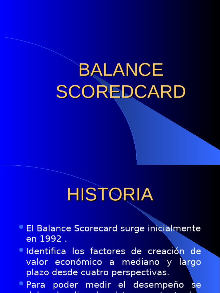 Introducción al Balanced Scorecard | PDF | Economias | Business