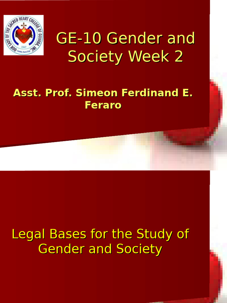 WEEK 2 LECTURE | PDF | Gender Studies | Discrimination & Race Relations