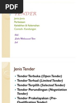 Tender