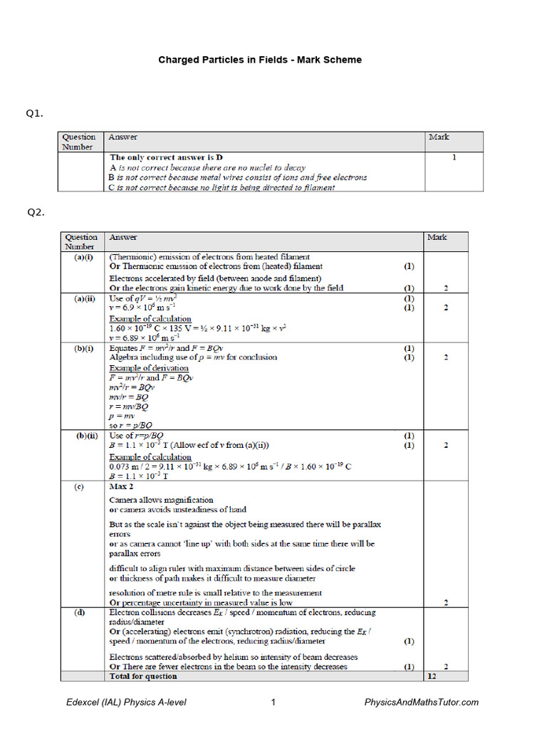 Charged Particles in Fields MS | PDF | Science & Mathematics