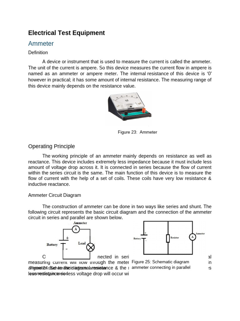 Understanding Electrical Test Equipment | PDF | Voltage | Series And ...