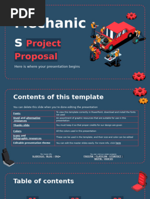 Automotive Mechanics Project Proposal by Slidesgo