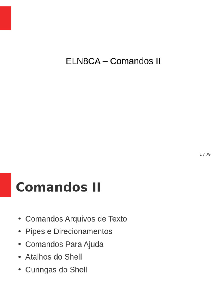 Comandos Avançados de Shell | PDF | Shell (informática) | Software de ...