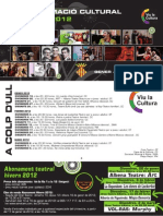 PROGRAMACIÓ ACTIVITATS  CULTURALS 1er y 2º TRIMESTRE 2012 - ALZIRA‏