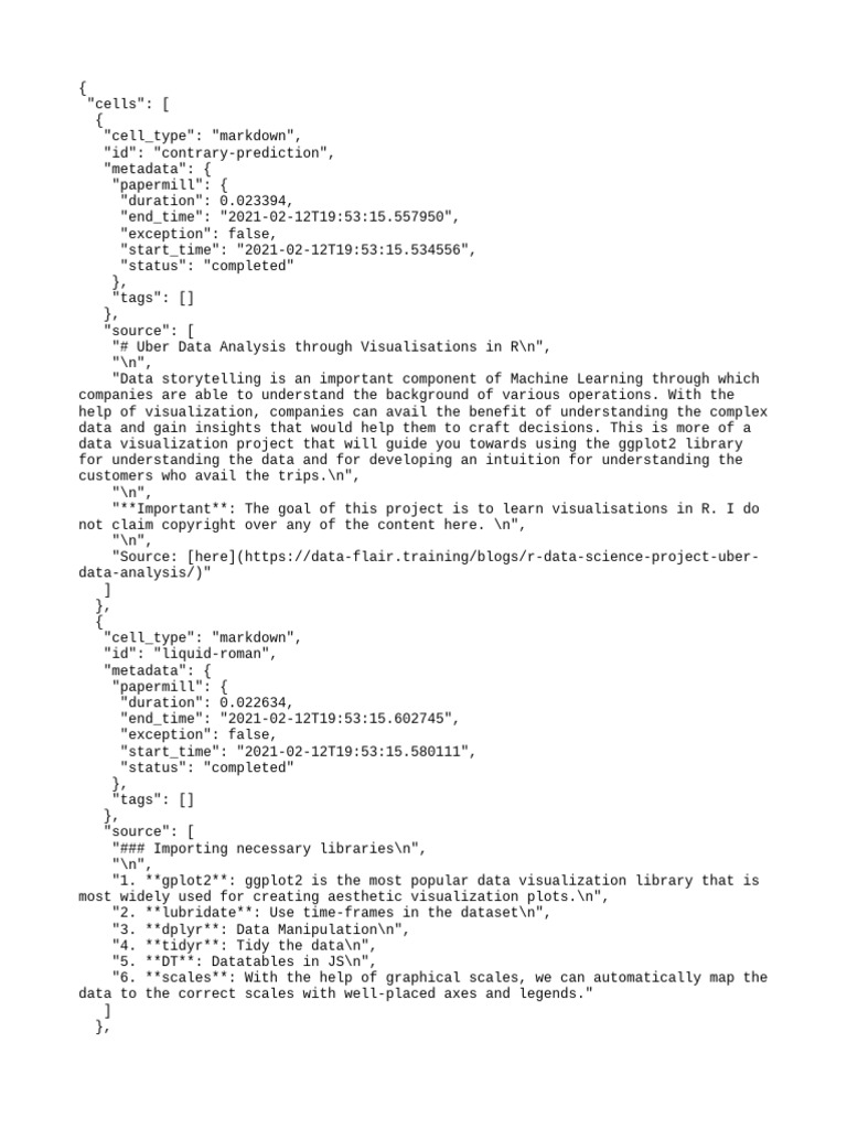 Uber Data Analysis in R | PDF | Information Science | Information ...
