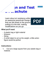 Design and Test A Parachute.