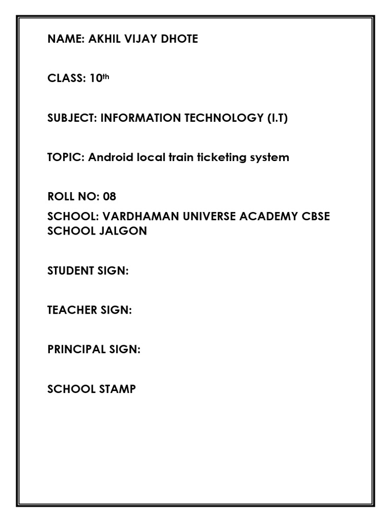 Android Local Train Ticketing System | PDF | Mobile App | Android ...