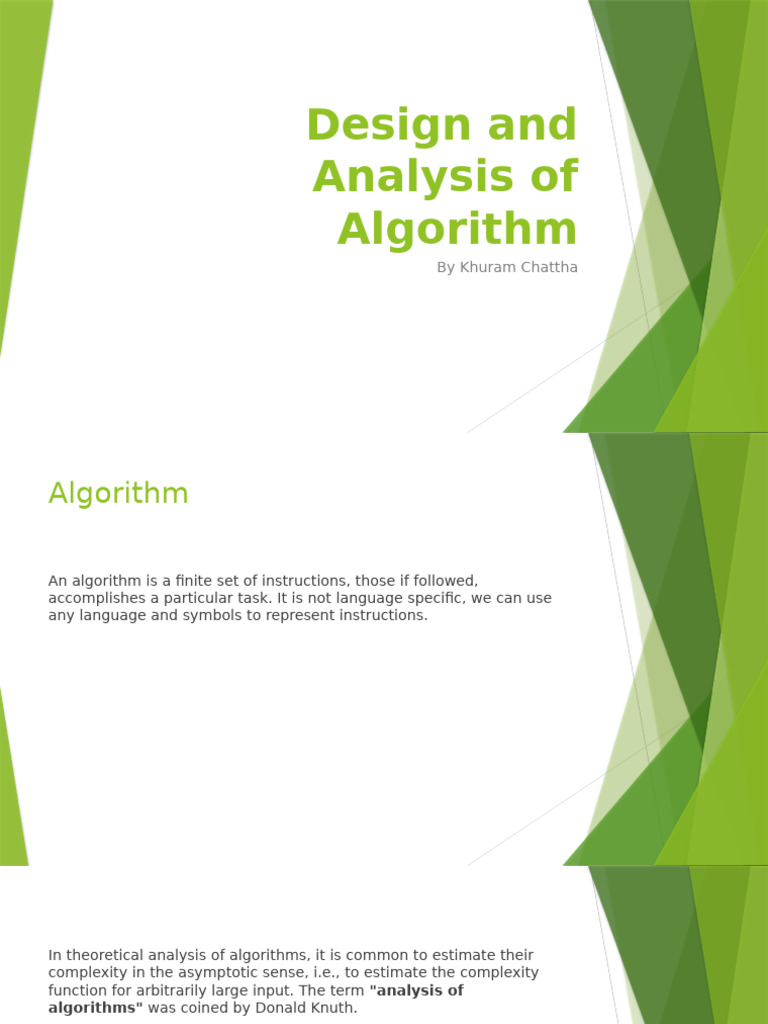 Design & Analysis of Algorithm | PDF | Algorithms | Time Complexity