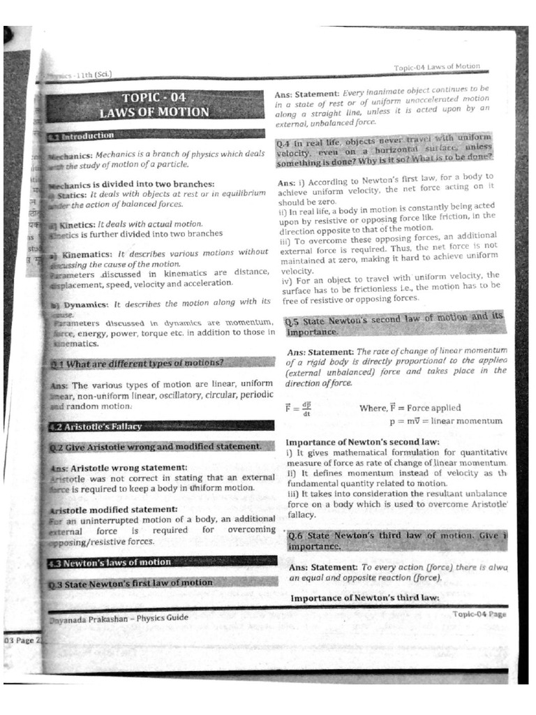 Phy 1 | PDF