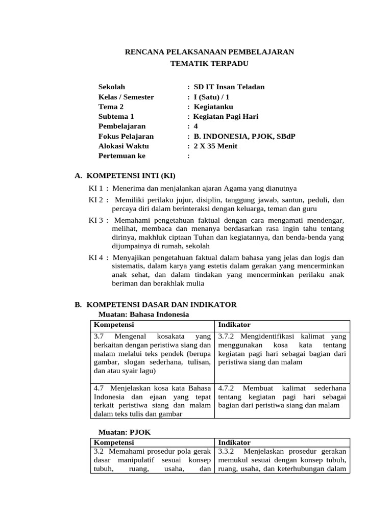 Pembelajaran 4 Sub | PDF | Karier & Perkembangan | Seni & Disiplin Bahasa