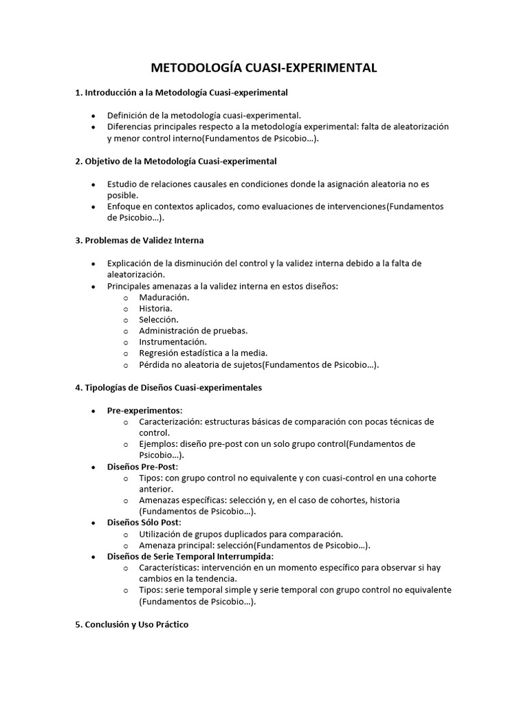 Ejemplos de Metodología Cuasi-Experimental | PDF | Experimentar | Cognición