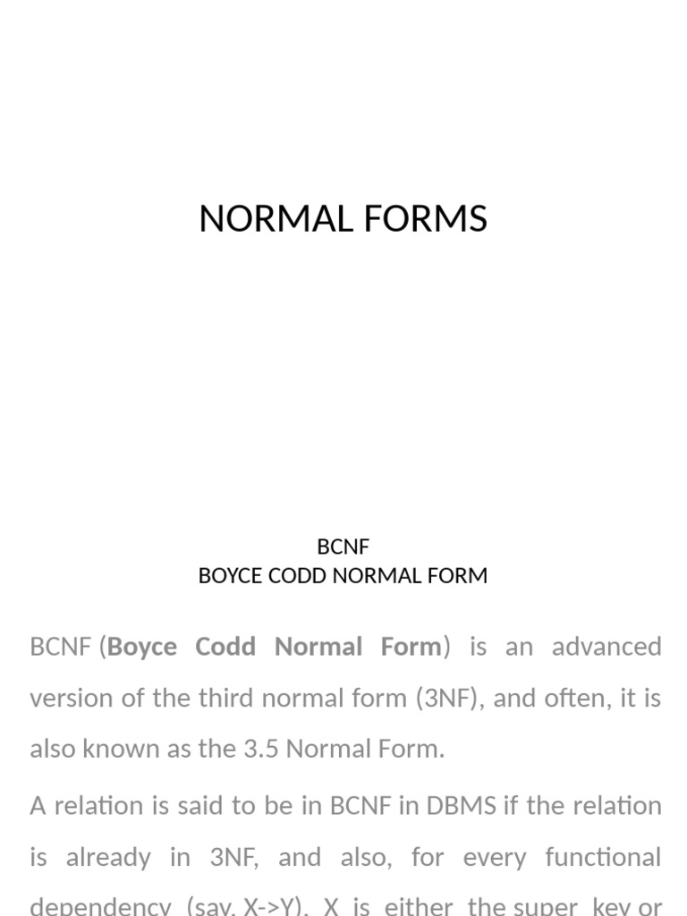 Normal forms pdf information technology management data model