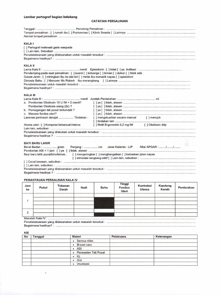 Partograf | PDF