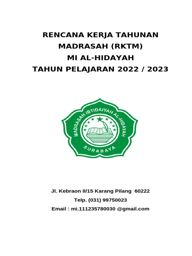 RKTM MI Al-Hidayah 2022/2023 | PDF