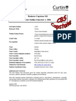 2006 Unit Outline Business Capstone 301 - Generic Version1