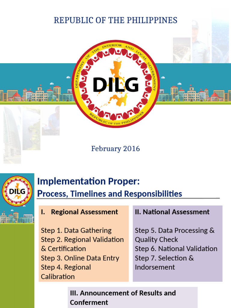 Philippines SGLG Assessment Process Guide | PDF | Computing