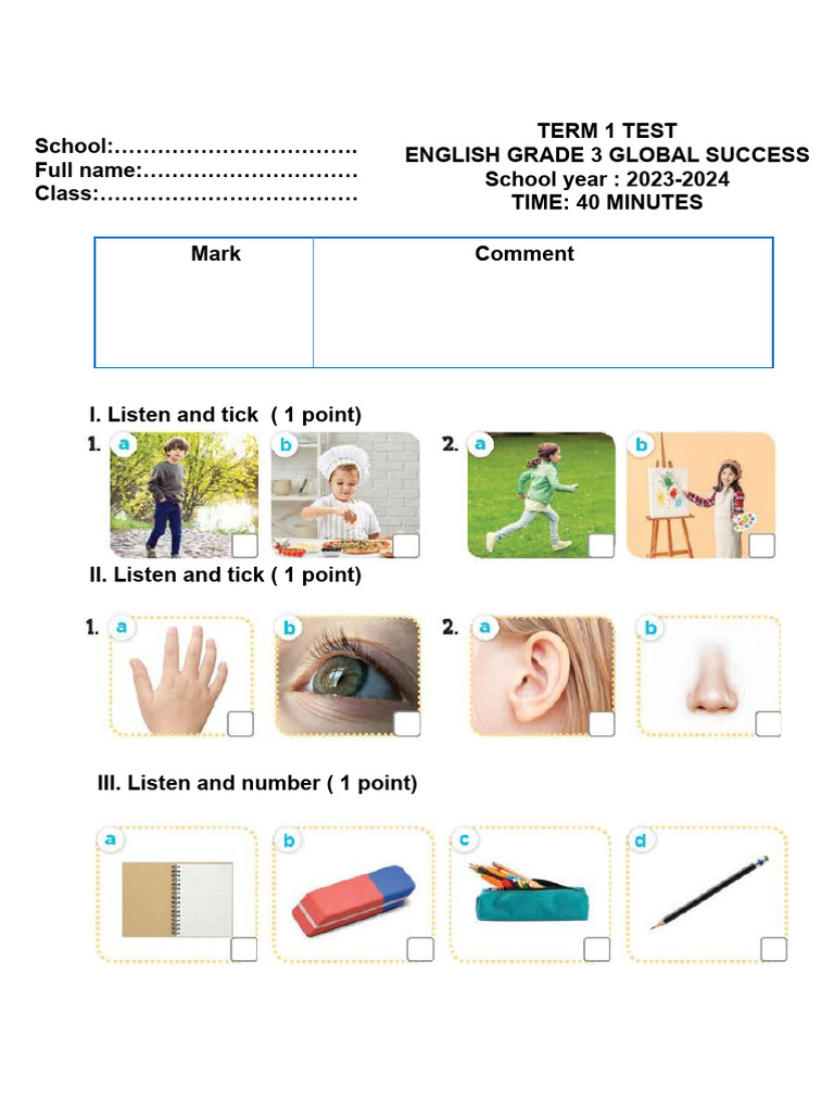 E3 Global Test 2 | PDF | Art