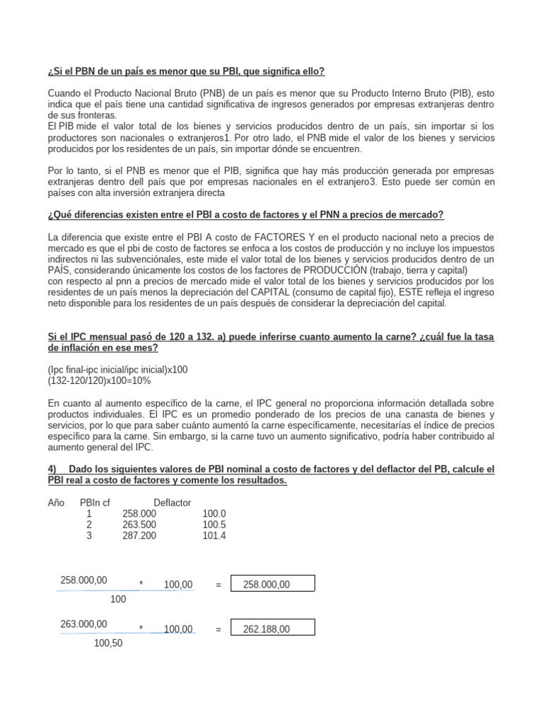 Trabajo Practico Principios de Economia | PDF | Producto Interno Bruto ...