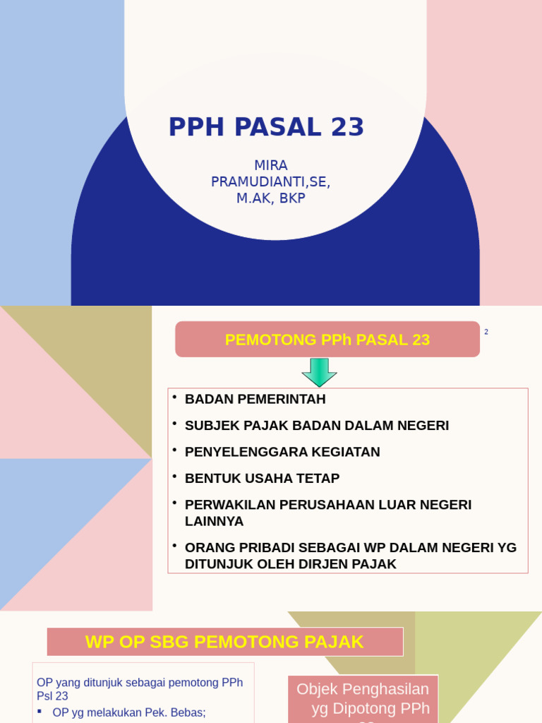 Contoh PPh Pasal 23 dan Pemotongan | PDF