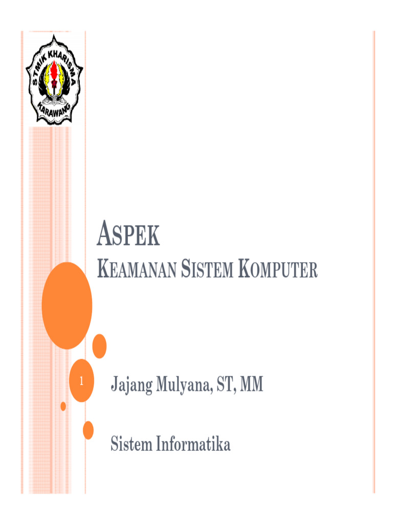 M - 4 Aspek Keamanan SIstem Komputer | PDF | Game & Aktivitas