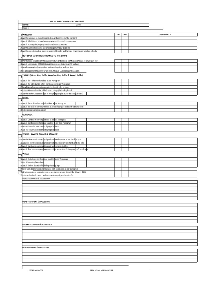VM Chechk List | PDF | Art