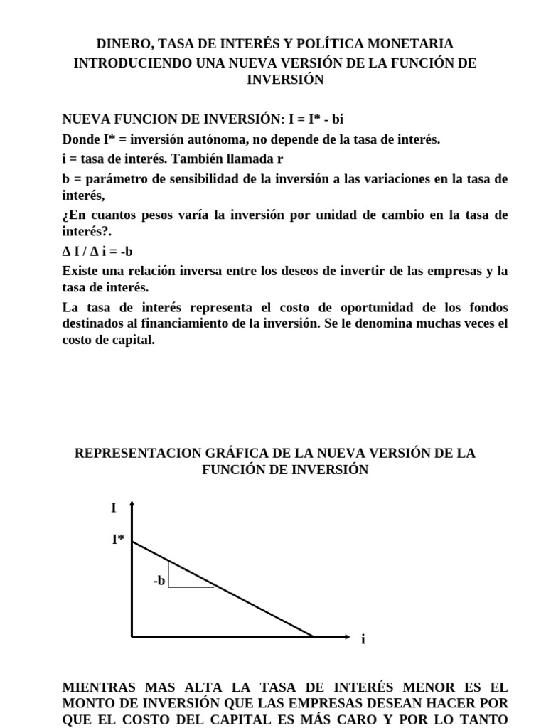 Nueva Función de Inversión y Política Monetaria | PDF | Bancos | La ...