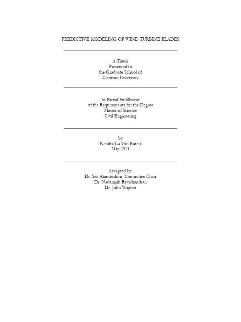 Predictive Modeling for Wind Turbine Blades | PDF | Wind Turbine ...