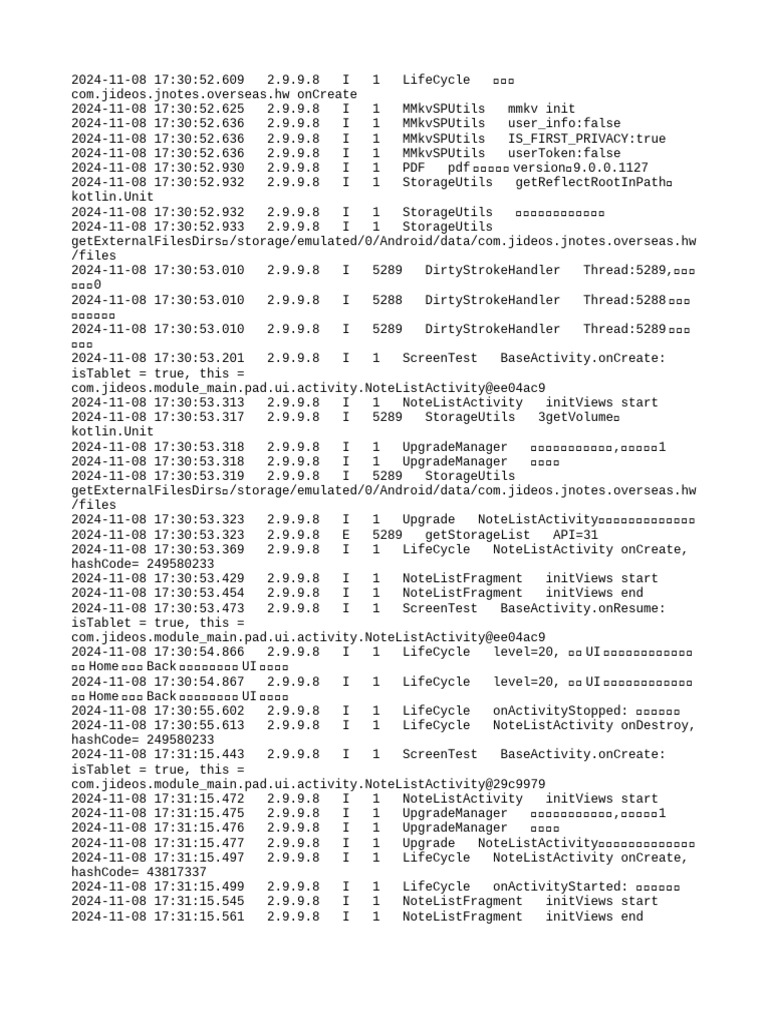 2024 11 08 - Log | PDF