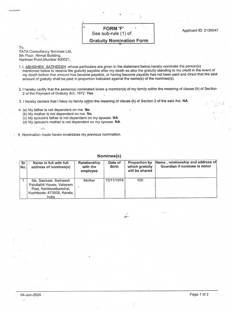 Form F | PDF