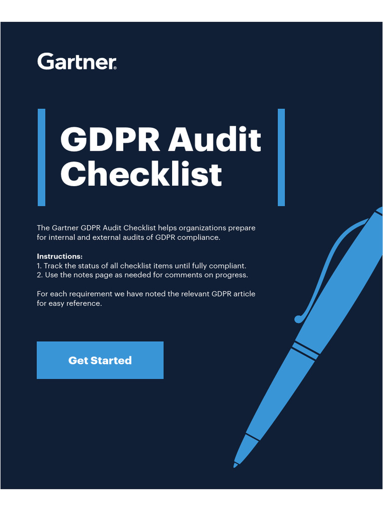 Gartner GDPR Compliance Checklist | PDF | Audit | Justice