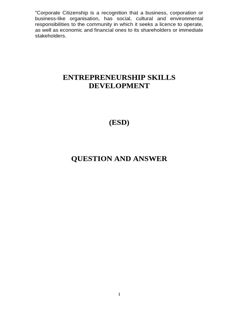 ESD Questions and Answers Guide | PDF | Risk | Risk Management