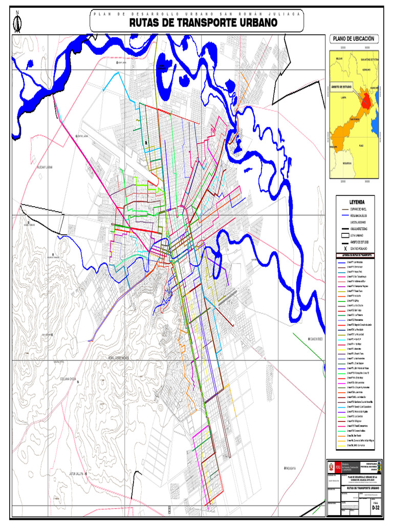 Rutas de Transporte Urbano en Juliaca | PDF | Cartografía | Geodesia