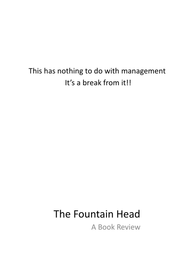 The Fountainhead Pdf