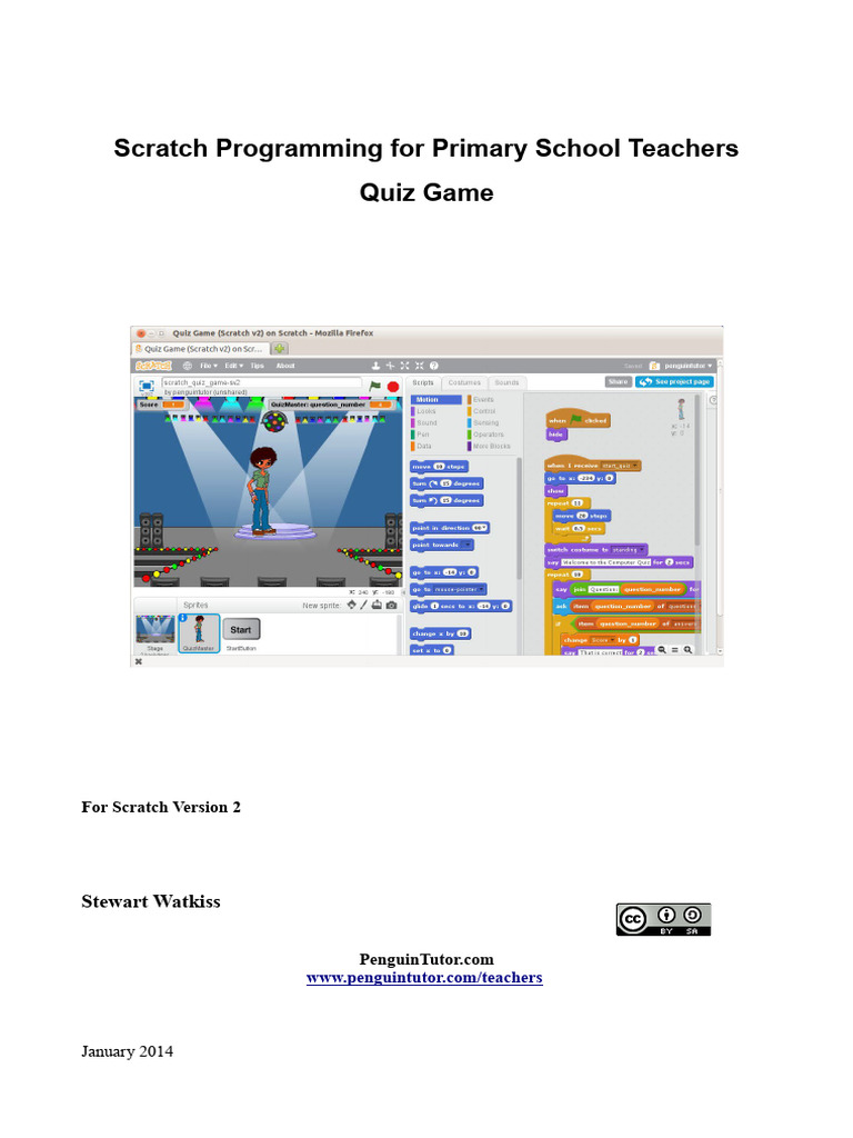 Scratch Quiz Game-Sv2 | PDF | Software Bug | Scratch (Programming Language) image.