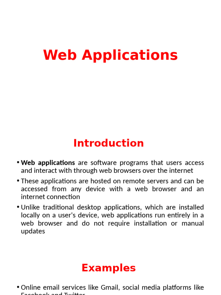 Overview of Web Application Issues | PDF | World Wide Web | Internet & Web