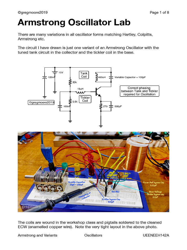 Armstrong Oscillator Circuit Analysis | PDF | Electronic Oscillator ...
