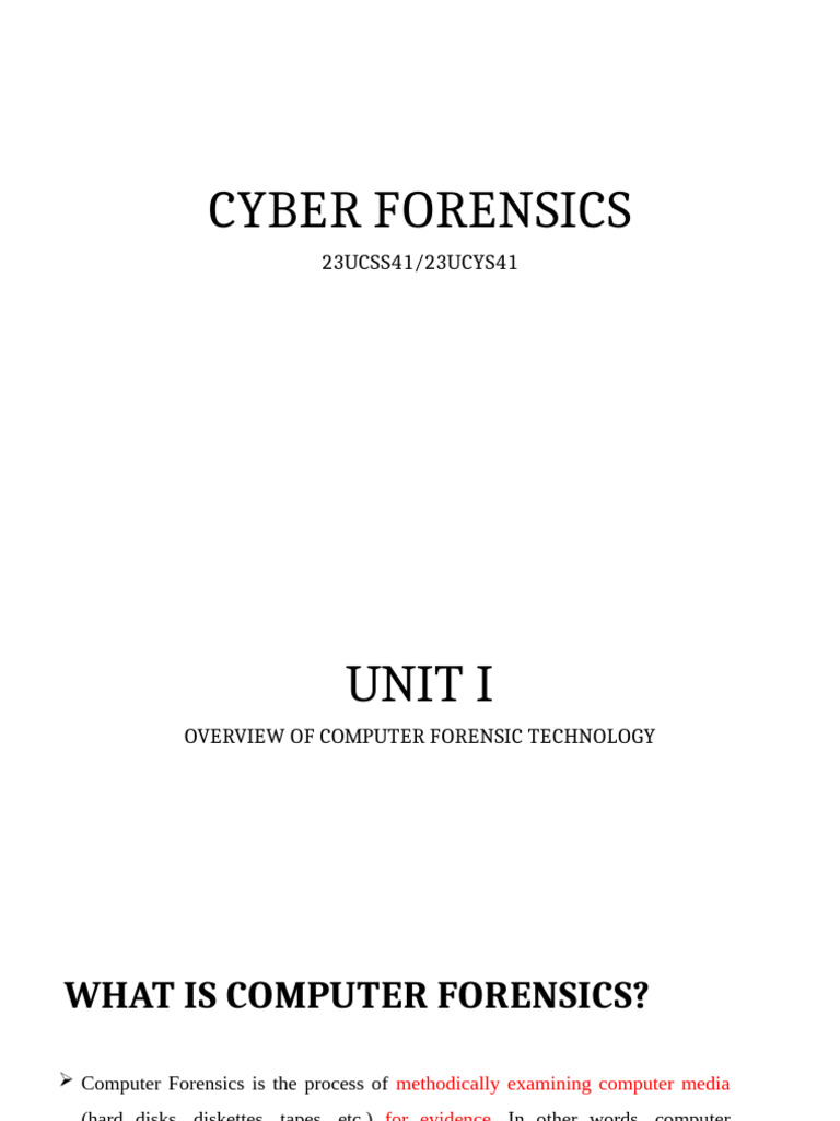 Computer Forensics: Evidence Recovery Guide | PDF | Computer Forensics ...