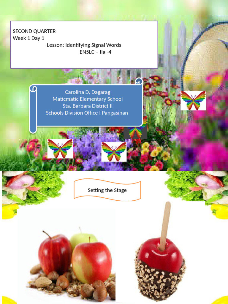 Lesson Plan About Signal Words | PDF | Chocolate | Drink