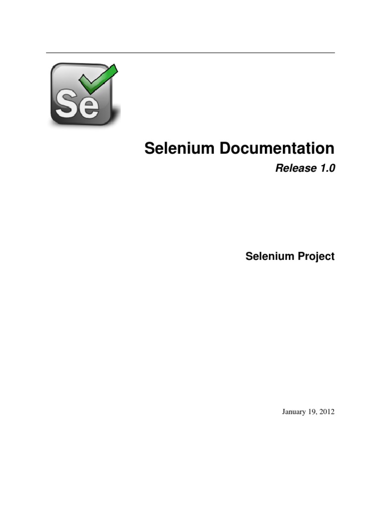 Selenium Documentation Overview | PDF | Selenium (Software) | Computer ...