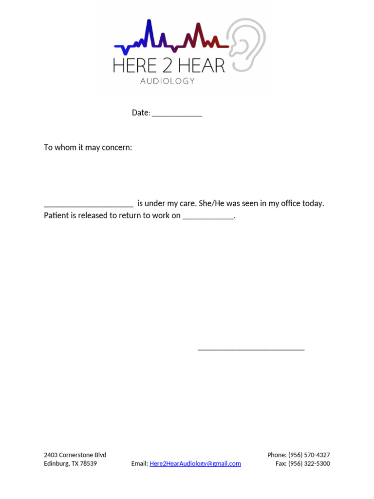 Patient Release Notice Template | PDF | Self-Improvement