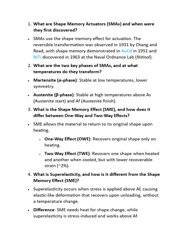 unit 3 | PDF | Shape Memory Alloy | Physical Sciences