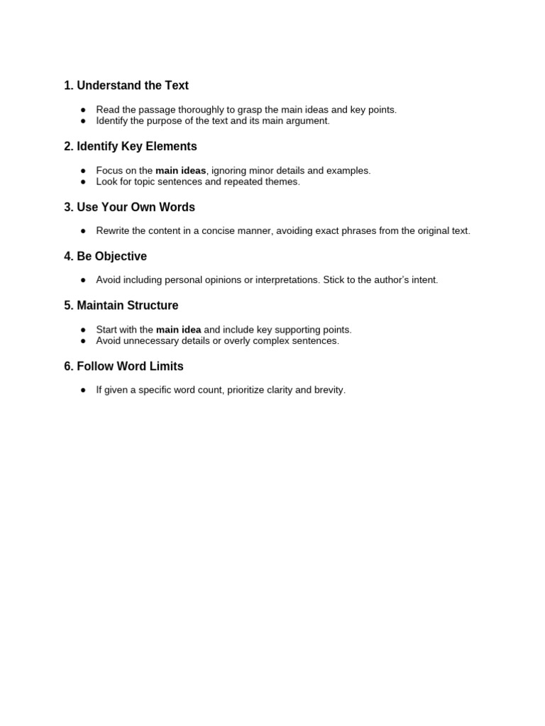Summary Writing Tips | PDF