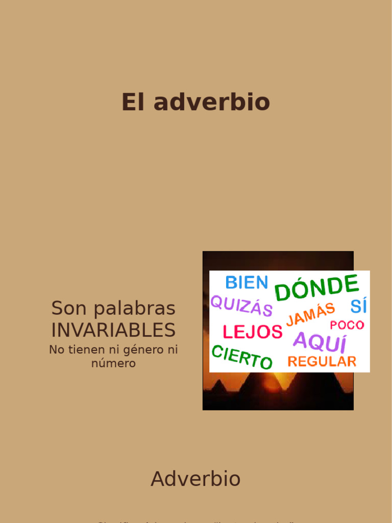 Guía Completa de los Adverbios | PDF | Adverbio | Verbo