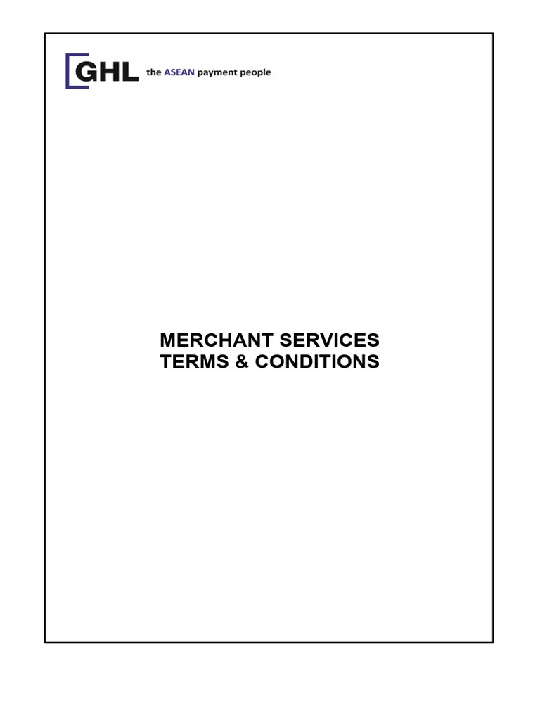 Merchant Services Terms & Conditions | PDF | Payment Card Industry Data ...