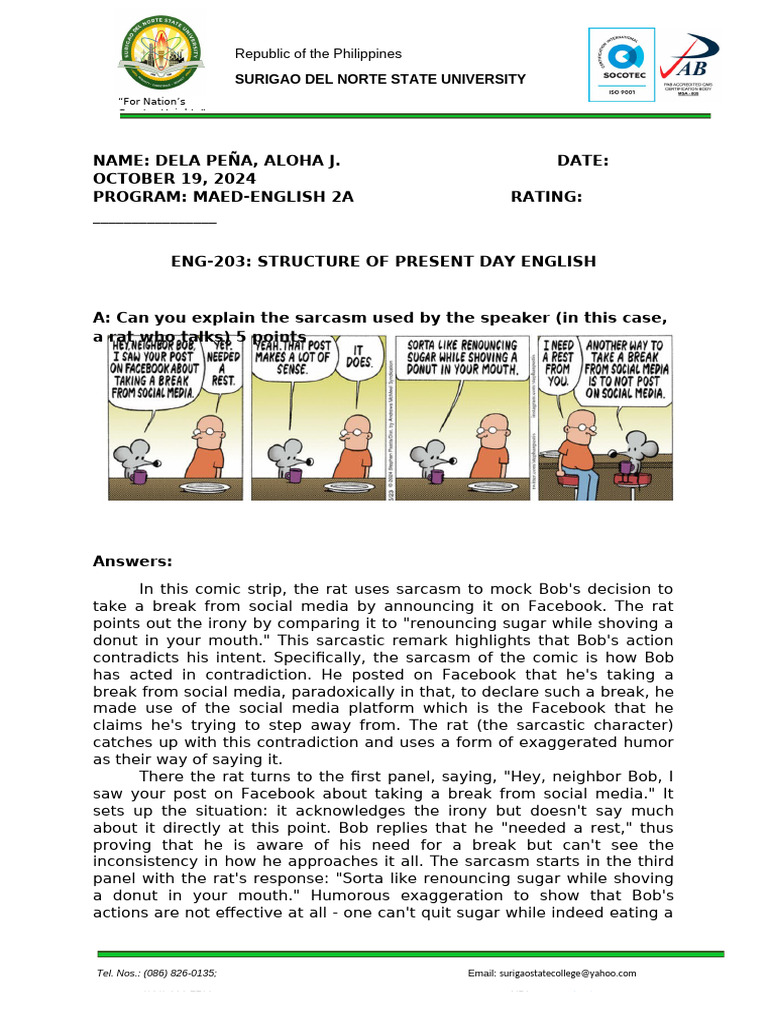 Analyzing Humor in Comic Strips | PDF