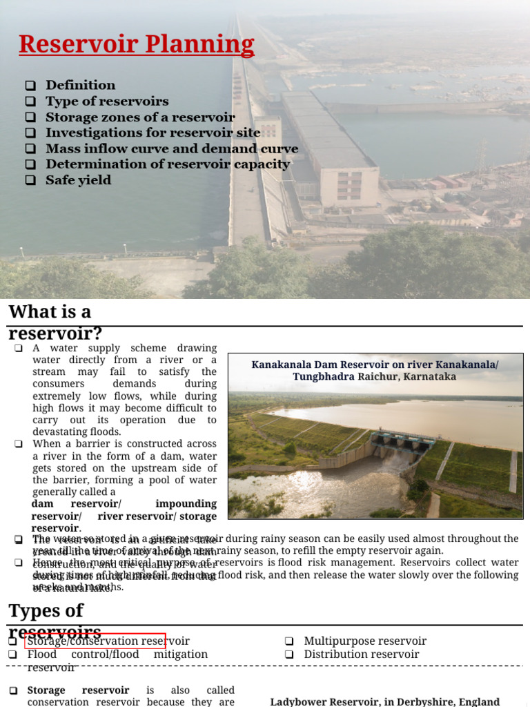 Reservoirs | PDF | Reservoir | Flood