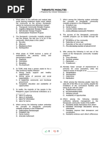 Qa Therapeutic Modalities